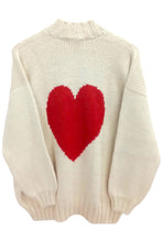 Load image into Gallery viewer, Chunky Baby alpaca Heart Cardigan
