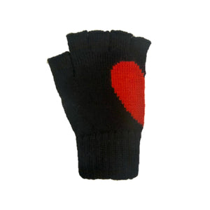 Baby alpaca wool Heart Gloves