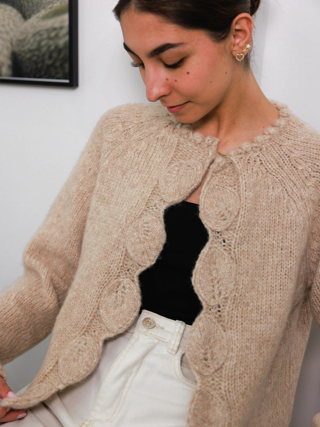 Suéter acogedor con trenzas