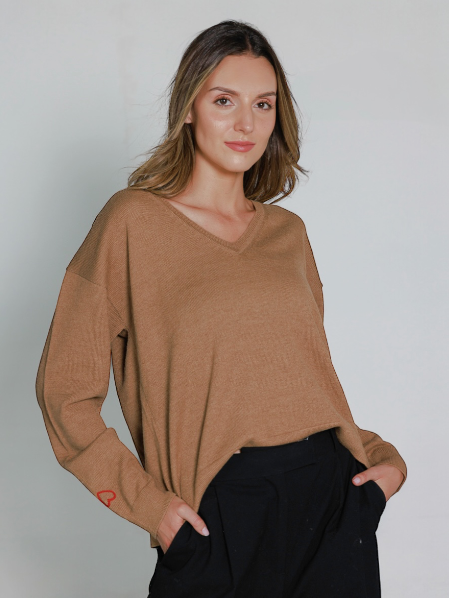 Alpaca V neck sweater