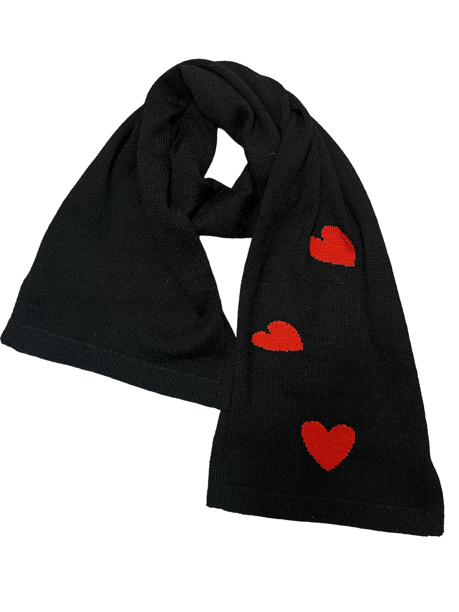 Hearts alpaca scarf