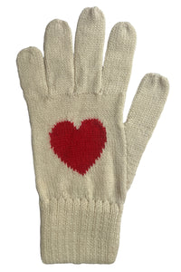 Heart Gloves Valery Baby Alpaca