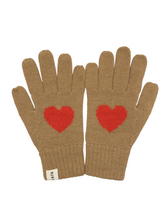 Cargar imagen en el visor de la galería, Guantes de corazón de alpaca bebé
