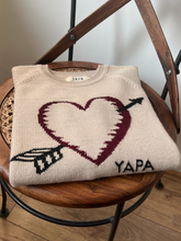 Load image into Gallery viewer, Baby Alpaca wool sweater with a heart
