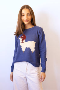 Alpaca Sweater blue