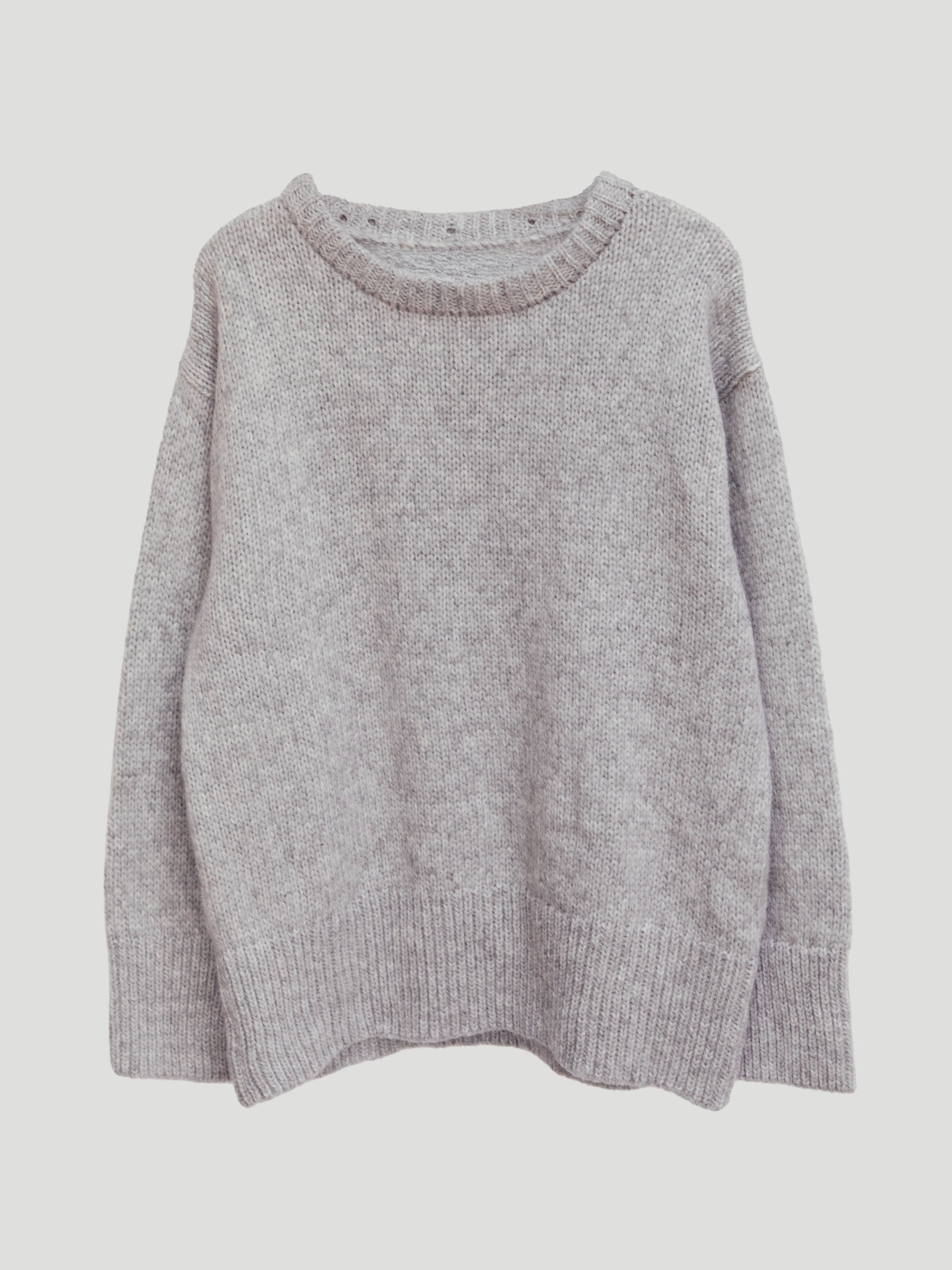 Gray sweater on a light gray background