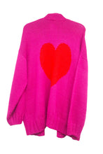 Load image into Gallery viewer, Baby alpaca wool Chunky Heart Cardigan
