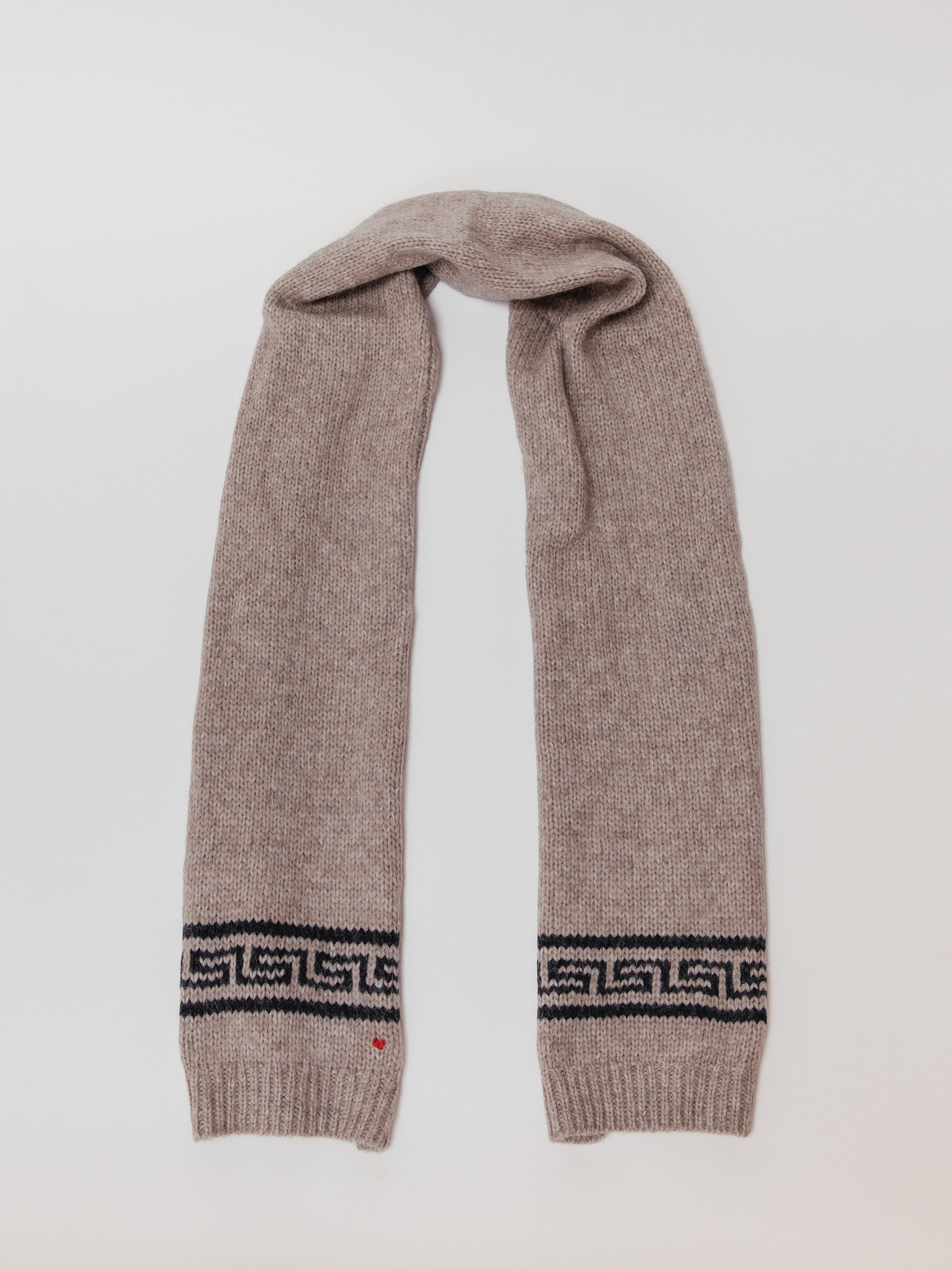 baby alpaca intarsia scarf  over white background