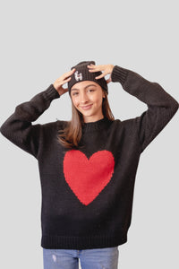 Heart Sweater Baby alpaca wool