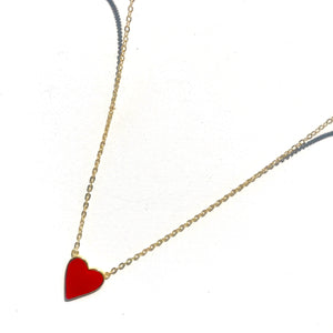 Heart Enamel Necklace