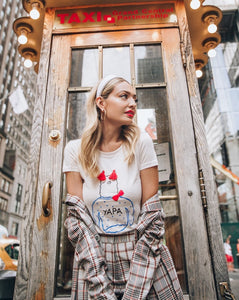 White Cotton Alpaca design T-Shirt