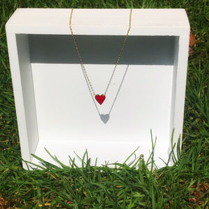 Heart Enamel Necklace