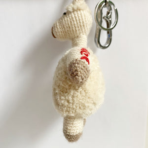 Crochet Alpaca Keychain & Bag Charm Almendra