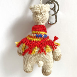 Crochet Alpaca Keychain & Bag Charm Aurora