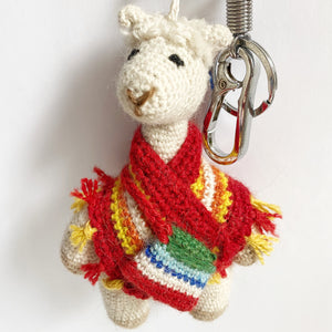 Crochet Alpaca Keychain & Bag Charm Aurora