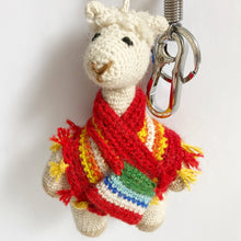 Load image into Gallery viewer, Crochet Alpaca Keychain &amp; Bag Charm Aurora
