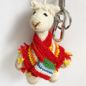 Crochet Alpaca Keychain & Bag Charm Aurora