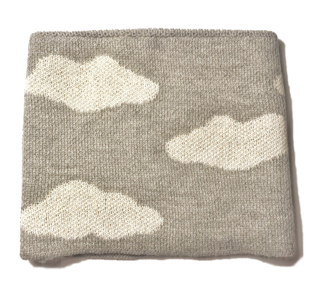 Neck Warmer with clouds Grey