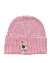 Load image into Gallery viewer, Baby Alpaca Kids Beanie with YAPA logo Pink
