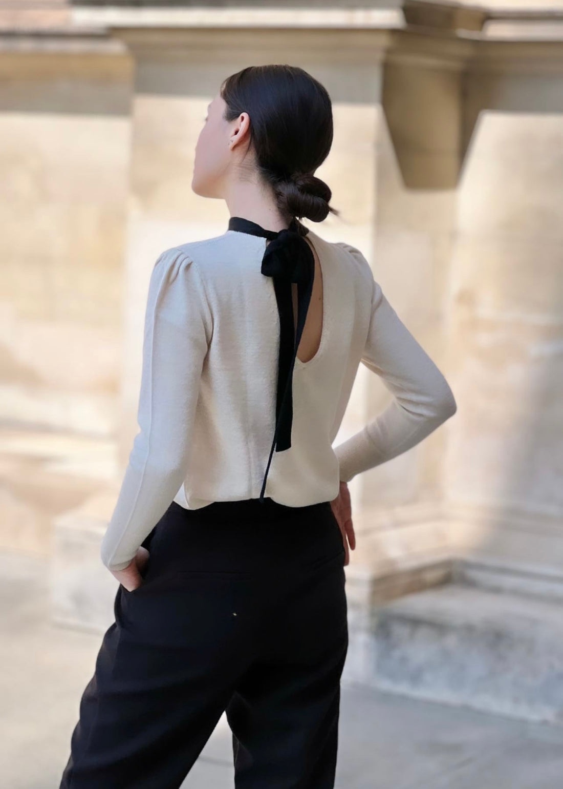 Suéter de lazo reversible de alpaca bebé