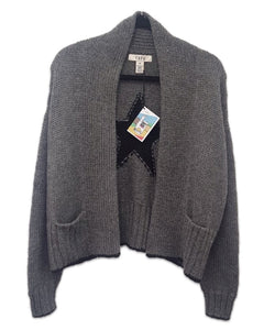 chunky cardigan hand knitted in pure alpaca wool softer than cashmere 