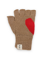 Load image into Gallery viewer, Alpaca fingerless heart gloves
