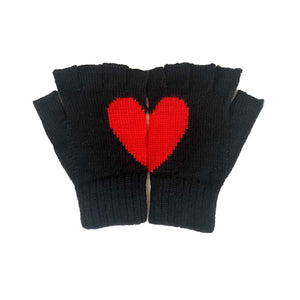 Baby alpaca wool Heart Gloves