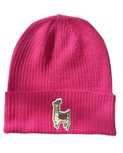 Load image into Gallery viewer, Baby Alpaca Kids Beanie with YAPA logo Hot Pink
