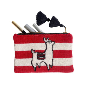 Knitted Makeup-Bag & Passport-holder Alpaca-wool