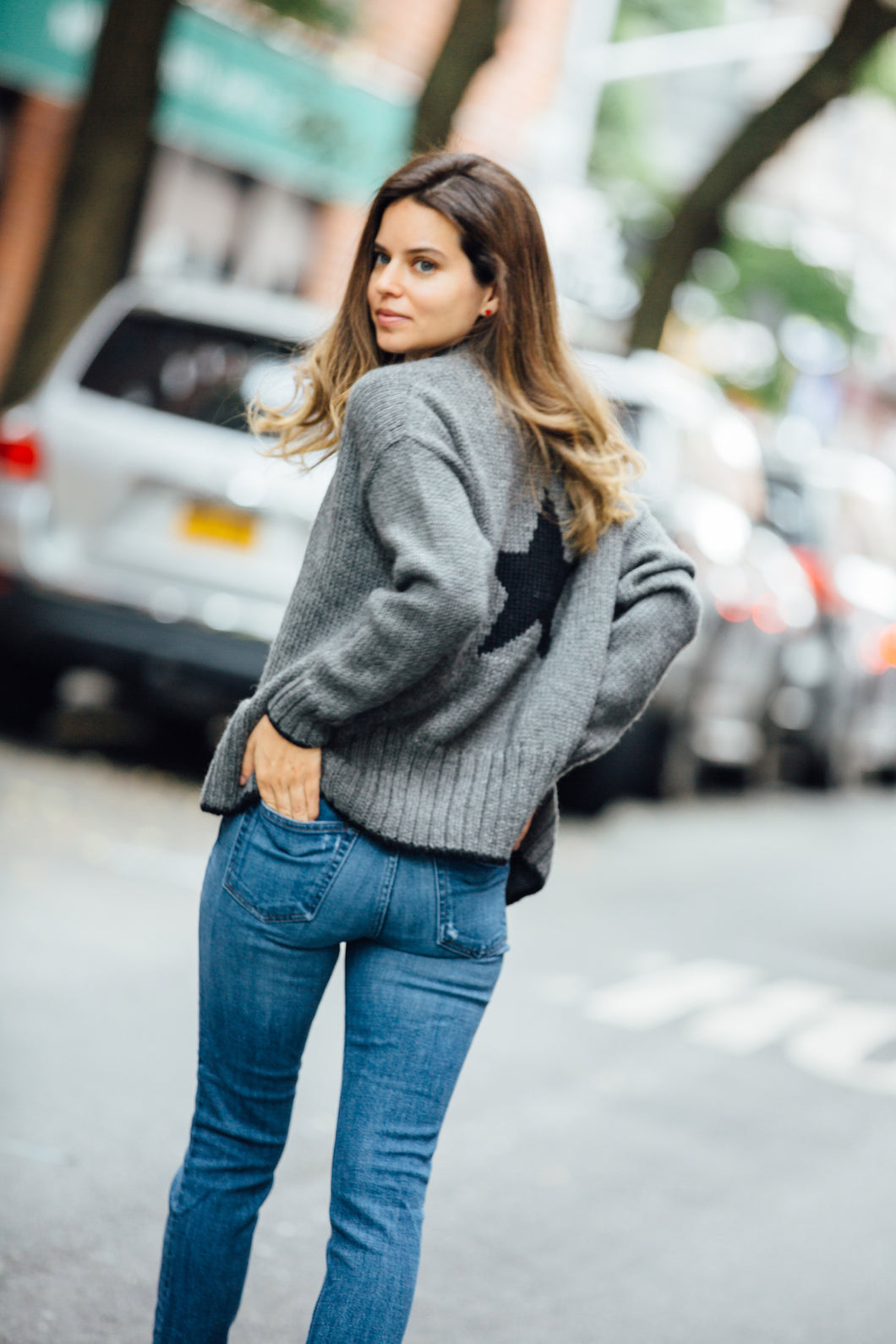 Baby alpaca wool Chunky Cardigan Grey