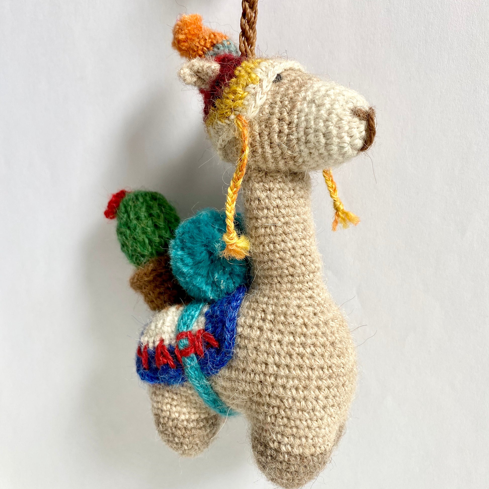 alpaca bag charm and keychain crochet knitted key chain