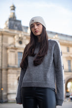 Load image into Gallery viewer, Baby Alpaca Chunky-knit Beanie Unisex White
