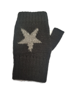 Baby alpaca wool Star Mittens