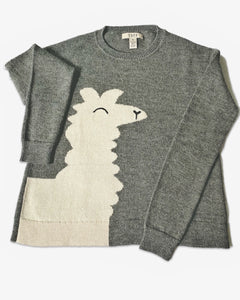Alpaca sweater in grey made from the finest baby alpaca wool 